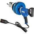 Global Equipment Electric Auto-Feed Handheld Drain Cleaner For 3/4"-3"ID, 5/16"x25' Cable D02-002